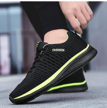 Load image into Gallery viewer, Mens Sport Running Sneakers Fashion Men Casual Shoes Breathable Shoes Walking Sneakers Men's Tennis Black Sneakers Trainers Mesh Flat Breathable Summer Walking Beach Mesh Design
