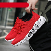 将图片加载到图库查看器，Mens Sport Sneakers Casual Fashion New Light Breathable Red Mesh High Quality Comfortable Running Shoes Men Casual Breathable Walking Sport Athletic Sneakers Gym Tennis Slip On Lightweight Mens Sneakers
