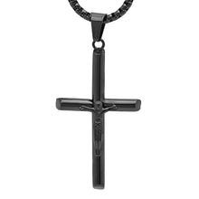 Load image into Gallery viewer, Men's Stainless Steel Crucifix Tube Pendant

