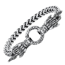 Load image into Gallery viewer, Men's Stainless Steel Dragon Head Bracelet
