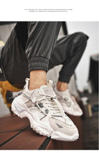 将图片加载到图库查看器，Mens Strong Casual Fashion Chunky Sneakers Height Increasing Spring Thick Sole Footwear Fashion High Quality Sneakers Slip on Walking Shoes High Top Casual Shoes For Men
