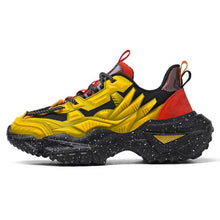 将图片加载到图库查看器，Mens Strong Casual Fashion Chunky Sneakers Height Increasing Spring Thick Sole Footwear Fashion High Quality Sneakers Slip on Walking Shoes High Top Casual Shoes For Men
