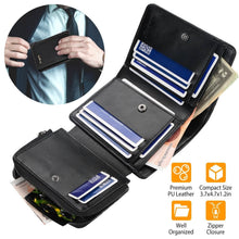 Load image into Gallery viewer, Men's Trifold Clutch Leather Wallet ID Card Holder
