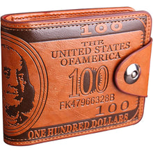 Load image into Gallery viewer, Men's USD Bill Wallet Billfold Leather Credit Card Photo Holder
