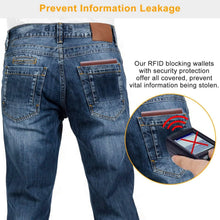 Load image into Gallery viewer, Men's Wallet PU Leather BiFold RFID Blocking Card Holder
