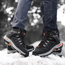 Load image into Gallery viewer, Mens Winter Snow Boots Waterproof Leather Super Warm Men's Boots Outdoor Hiking Boots Ankle Snow Hiking Boots Warm Water Resistant Non Slip Soft Lined Design
