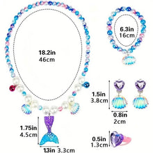 将图片加载到图库查看器，Mermaid-Themed Jewelry Set for Youngsters
