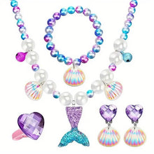 将图片加载到图库查看器，Mermaid-Themed Jewelry Set for Youngsters

