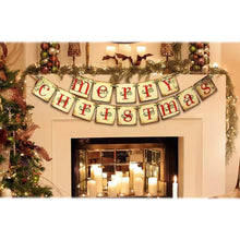 将图片加载到图库查看器，Merry Christmas Banner Home Decor
