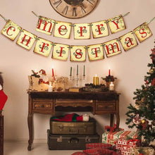 将图片加载到图库查看器，Merry Christmas Banner Home Decor
