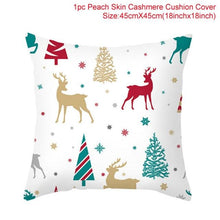 Load image into Gallery viewer, Merry Christmas Decoration Xmas Gift New Year For Home Reindeer Santa Claus Xmas Series Cushion Cover Case Pillow Custom Zippered Square Pillowcase Tree Cushion Cover Christmas Ornament
