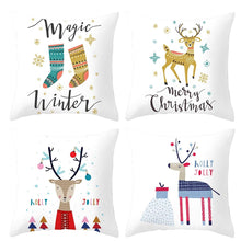 Load image into Gallery viewer, Merry Christmas Decoration Xmas Gift New Year For Home Reindeer Santa Claus Xmas Series Cushion Cover Case Pillow Custom Zippered Square Pillowcase Tree Cushion Cover Christmas Ornament
