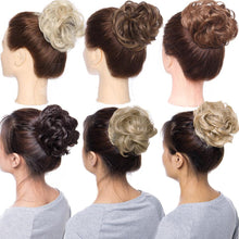 Load image into Gallery viewer, Messy Bun Scrunchy Hair Bun Fake Hair Synthetic Women Chignon Elastic Hair Band Hairpieces For Women Updo Donut Chignon Clip in Hair Extension For Volumized Hair Buns For Girls
