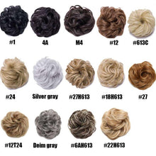 Load image into Gallery viewer, Messy Bun Scrunchy Hair Bun Fake Hair Synthetic Women Chignon Elastic Hair Band Hairpieces For Women Updo Donut Chignon Clip in Hair Extension For Volumized Hair Buns For Girls
