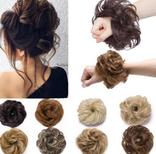 Load image into Gallery viewer, Messy Bun Scrunchy Hair Bun Fake Hair Synthetic Women Chignon Elastic Hair Band Hairpieces For Women Updo Donut Chignon Clip in Hair Extension For Volumized Hair Buns For Girls
