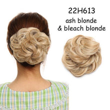 Load image into Gallery viewer, Messy Bun Scrunchy Hair Bun Fake Hair Synthetic Women Chignon Elastic Hair Band Hairpieces For Women Updo Donut Chignon Clip in Hair Extension For Volumized Hair Buns For Girls

