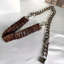Load image into Gallery viewer, Metal Adjustable Chain Link Belts Fashion Belly Jewelry For Jeans Dresses Elegant Cool Style Lock Design Belts For Women Charming Belt
