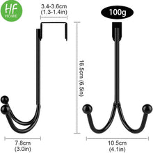 将图片加载到图库查看器，Metal Double Hanging Storage Hooks on Doors
