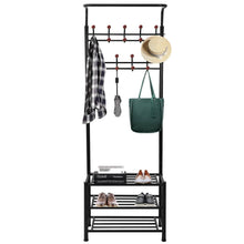 将图片加载到图库查看器，Metal Entryway Coat Shoe Rack
