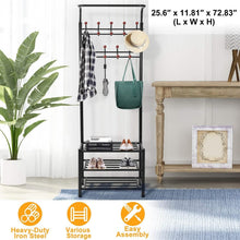 将图片加载到图库查看器，Metal Entryway Coat Shoe Rack
