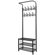 将图片加载到图库查看器，Metal Entryway Coat Shoe Rack
