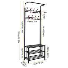将图片加载到图库查看器，Metal Entryway Coat Shoe Rack
