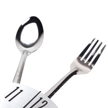 Load image into Gallery viewer, Metal Kitchen Wall Clock Creative  Kitchen Wall Clock 3D Modern Creative Kitchen Cutlery Spoon Fork Time Like Wall Clock Wall Sticker Room Home Decoration Quartz Wall Art Cutlery Mounted Clocks Modern Design Home Decorative
