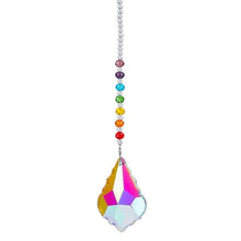 将图片加载到图库查看器，Metallic Hoop Moon Sun Catcher Hanging Crystal Pendant Chandelier Lamps Light Crystals Glass Pendants Light Rainbow Maker Wind Chime Hanging Drop Gift of Good Luck Garden Decor Hanging Ornament For Home Decoration
