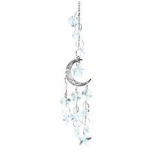 将图片加载到图库查看器，Metallic Hoop Moon Sun Catcher Hanging Crystal Pendant Chandelier Lamps Light Crystals Glass Pendants Light Rainbow Maker Wind Chime Hanging Drop Gift of Good Luck Garden Decor Hanging Ornament For Home Decoration
