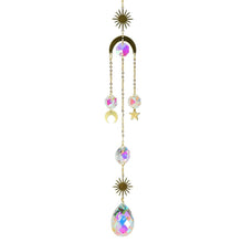Load image into Gallery viewer, Metallic Hoop Moon Sun Wind Chimes K9 Crystal Prisms Hanging Sun-catcher Rainbow Chaser Window Curtains Pendant Home Decor Gifts For Wall Hanging Decor Room Home Photography Prop
