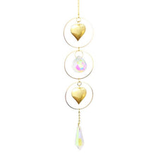 Load image into Gallery viewer, Metallic Hoop Moon Sun Wind Chimes K9 Crystal Prisms Hanging Sun-catcher Rainbow Chaser Window Curtains Pendant Home Decor Gifts For Wall Hanging Decor Room Home Photography Prop
