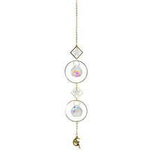 Load image into Gallery viewer, Metallic Hoop Moon Sun Wind Chimes K9 Crystal Prisms Hanging Sun-catcher Rainbow Chaser Window Curtains Pendant Home Decor Gifts For Wall Hanging Decor Room Home Photography Prop

