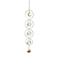 Load image into Gallery viewer, Metallic Hoop Moon Sun Wind Chimes K9 Crystal Prisms Hanging Sun-catcher Rainbow Chaser Window Curtains Pendant Home Decor Gifts For Wall Hanging Decor Room Home Photography Prop

