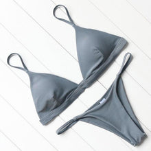 Load image into Gallery viewer, Micro Mini Bikini Swimwear Women Halter Push Up Bikini Set Padded Bra  Women's Underwired Triangle Bathing Two Pieces Swimsuit Bikini Set  Swimsuit Bandage Swim Suit
