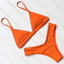 Load image into Gallery viewer, Micro Mini Bikini Swimwear Women Halter Push Up Bikini Set Padded Bra  Women's Underwired Triangle Bathing Two Pieces Swimsuit Bikini Set  Swimsuit Bandage Swim Suit
