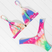 Load image into Gallery viewer, Micro Mini Bikini Swimwear Women Halter Push Up Bikini Set Padded Bra  Women's Underwired Triangle Bathing Two Pieces Swimsuit Bikini Set  Swimsuit Bandage Swim Suit
