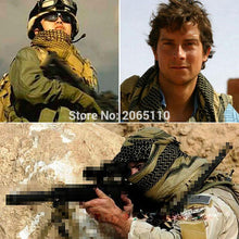 将图片加载到图库查看器，Military Arab Keffiyeh Shemagh Scarf Cotton Winter Shawl Neck Warmer Cover Head Wrap Windproof Tactical Camping Scarf Men Women Shemagh Keffiyeh Men Arab Kufiyah Keffiyeh Arabic Muslim Head Wrap Men Scarf Shawl

