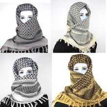 将图片加载到图库查看器，Military Arab Keffiyeh Shemagh Scarf Cotton Winter Shawl Neck Warmer Cover Head Wrap Windproof Tactical Camping Scarf Men Women Shemagh Keffiyeh Men Arab Kufiyah Keffiyeh Arabic Muslim Head Wrap Men Scarf Shawl
