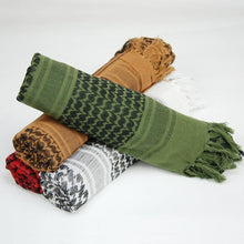 将图片加载到图库查看器，Military Arab Keffiyeh Shemagh Scarf Cotton Winter Shawl Neck Warmer Cover Head Wrap Windproof Tactical Camping Scarf Men Women Shemagh Keffiyeh Men Arab Kufiyah Keffiyeh Arabic Muslim Head Wrap Men Scarf Shawl
