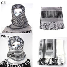 将图片加载到图库查看器，Military Arab Keffiyeh Shemagh Scarf Cotton Winter Shawl Neck Warmer Cover Head Wrap Windproof Tactical Camping Scarf Men Women Shemagh Keffiyeh Men Arab Kufiyah Keffiyeh Arabic Muslim Head Wrap Men Scarf Shawl
