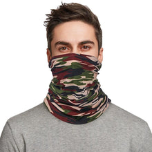 Load image into Gallery viewer, Military Tactical Bandana Summer Face Scarves Polyester Camo Anti-UV Windproof Soft Neck Gaiter Cover for Men Women Neck Gaiter Unisex Face Scarf Cover Cooling Thin Breathable Lightweight Sun Protection for Cycling Fishing Hiking Running
