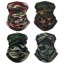 Load image into Gallery viewer, Military Tactical Bandana Summer Face Scarves Polyester Camo Anti-UV Windproof Soft Neck Gaiter Cover for Men Women Neck Gaiter Unisex Face Scarf Cover Cooling Thin Breathable Lightweight Sun Protection for Cycling Fishing Hiking Running
