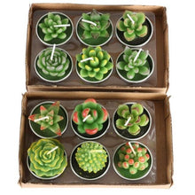 将图片加载到图库查看器，Mini Delicate Succulent Plants Candles Cactus Tea light Candles Handmade Delicate Succulent Cactus Candles Flameless Aromatherapy Candles For Birthday Party Wedding Spa Handmade Aromatherapy Candles For Birthday Party Wedding Home Decor Plant Candle

