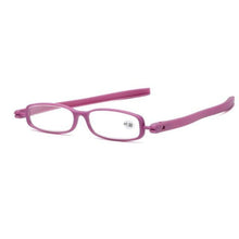 将图片加载到图库查看器，Mini Design Reading Glasses For Men Women Rotating Small Oval Presbyopia Eyewear Portable Unisex Reader Eyeglasses Mini Compact Slim Reading Glasses Lightweight Portable Readers
