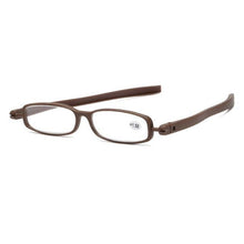 将图片加载到图库查看器，Mini Design Reading Glasses For Men Women Rotating Small Oval Presbyopia Eyewear Portable Unisex Reader Eyeglasses Mini Compact Slim Reading Glasses Lightweight Portable Readers
