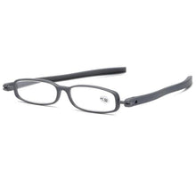 将图片加载到图库查看器，Mini Design Reading Glasses For Men Women Rotating Small Oval Presbyopia Eyewear Portable Unisex Reader Eyeglasses Mini Compact Slim Reading Glasses Lightweight Portable Readers

