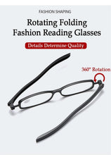 将图片加载到图库查看器，Mini Design Reading Glasses For Men Women Rotating Small Oval Presbyopia Eyewear Portable Unisex Reader Eyeglasses Mini Compact Slim Reading Glasses Lightweight Portable Readers
