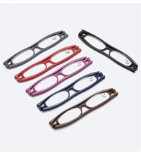 将图片加载到图库查看器，Mini Design Reading Glasses For Men Women Rotating Small Oval Presbyopia Eyewear Portable Unisex Reader Eyeglasses Mini Compact Slim Reading Glasses Lightweight Portable Readers
