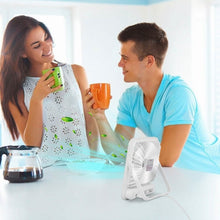 Load image into Gallery viewer, Mini Desktop Cooling Fan Rechargeable Battery Powered with LCD Display
