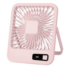 Load image into Gallery viewer, Mini Desktop Cooling Fan Rechargeable Battery Powered with LCD Display
